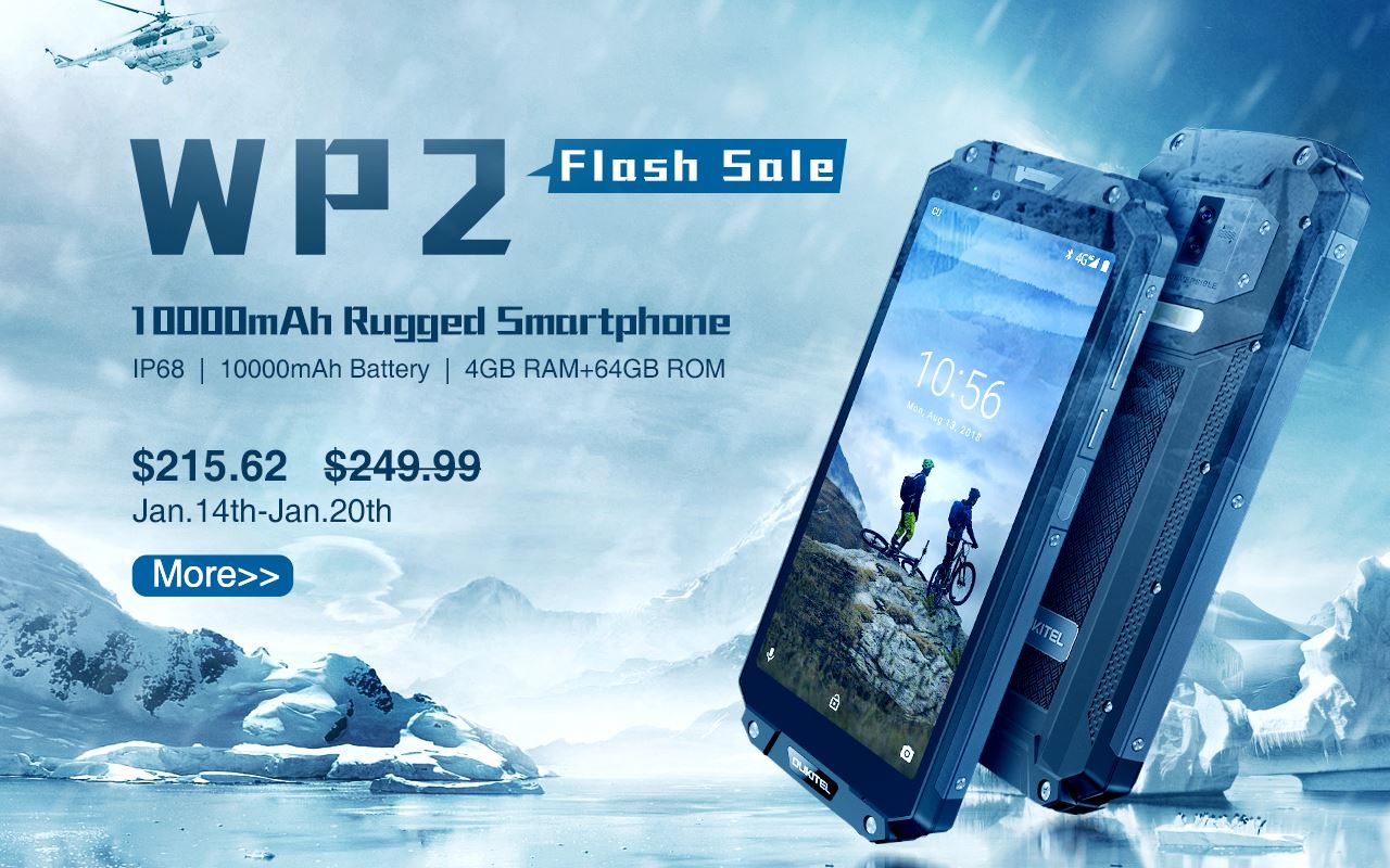 #FlashSale OUKITEL WP2 10000mAh rugged phone flash sale at just $215.62.🥳🥳🥳