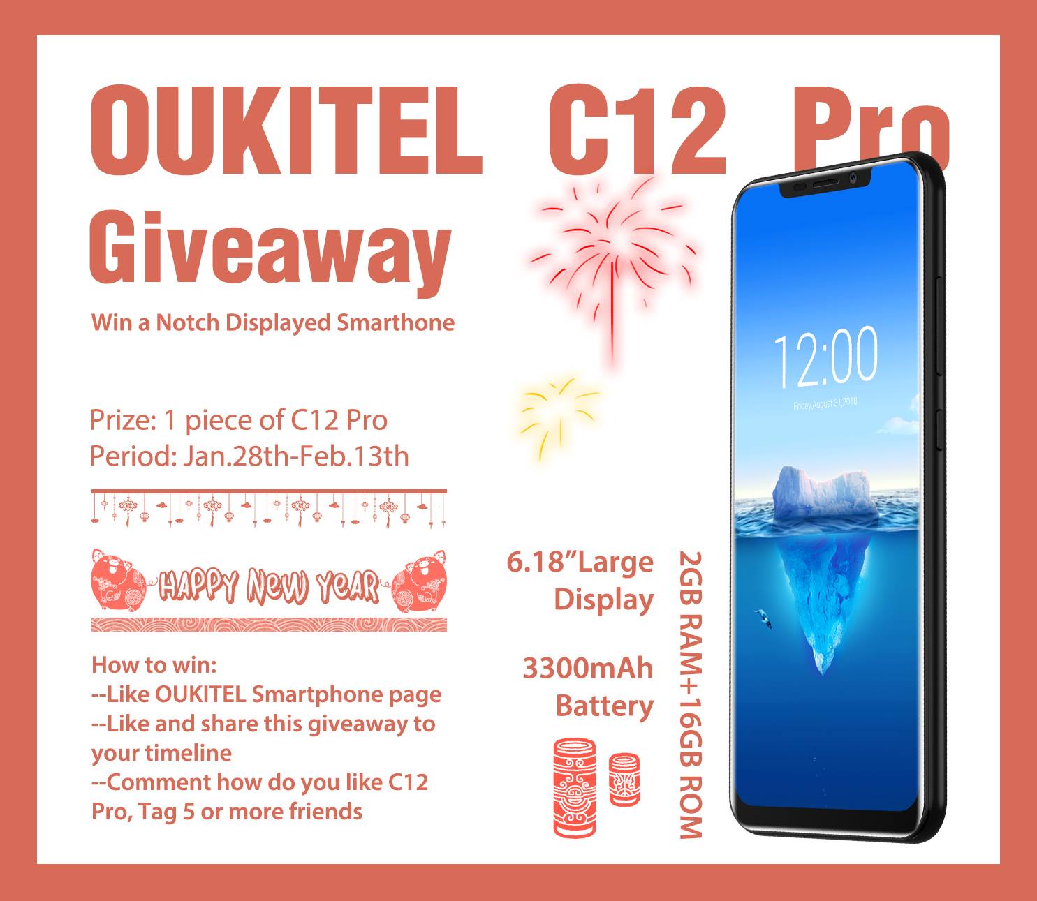 #OUKITELC12Pro #Giveaway 🎉🎉🎉 