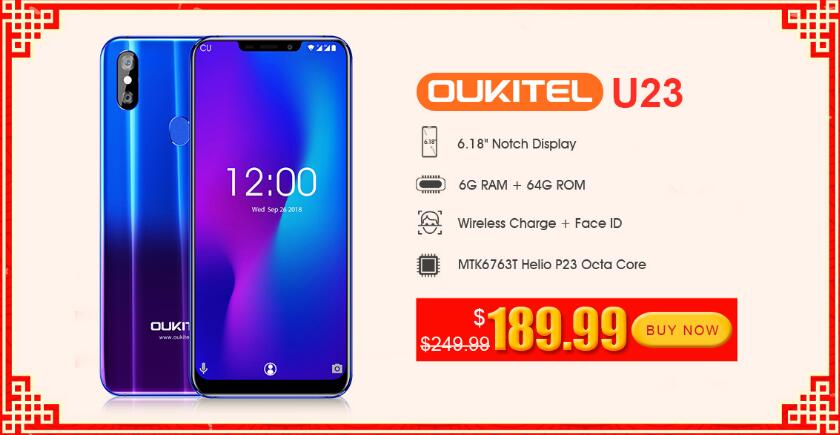 #FlashSale😎 Flash Sale continues on the 6.18 inch large display OUKITEL U23😄😄 Price: $189.99