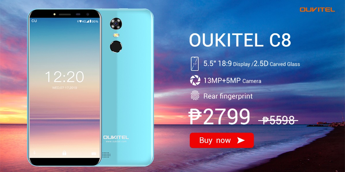 Never before deals on OUKITEL Store on Lazada🤩 OUKITEL C8 comes with 5.5" full screen display and dual rear camera