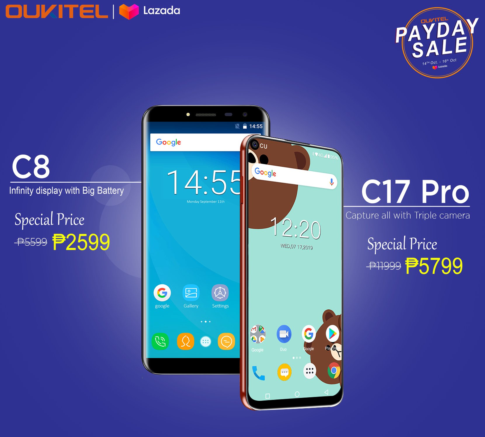 #OUKITEL #PAYDAY #Sale now live on #Lazada📣