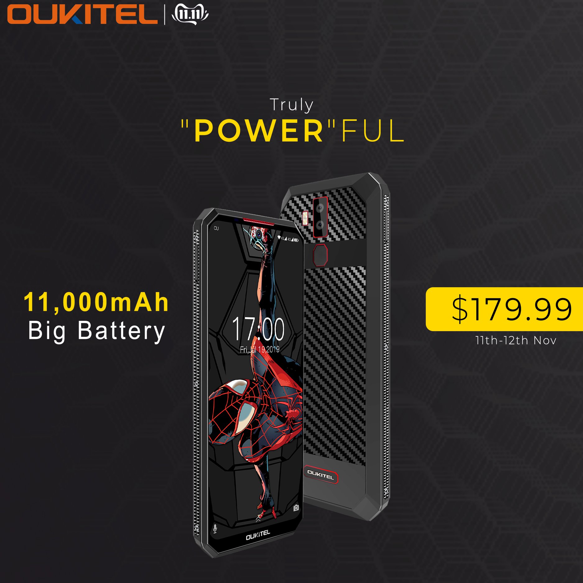 #OUKITEL #K13Pro with 11000mAh Battery is a truly "POWER"FUL smartphone😍😍 K13 Pro will be available at only at $179.99 only in #Aliexpress1111 #Sale