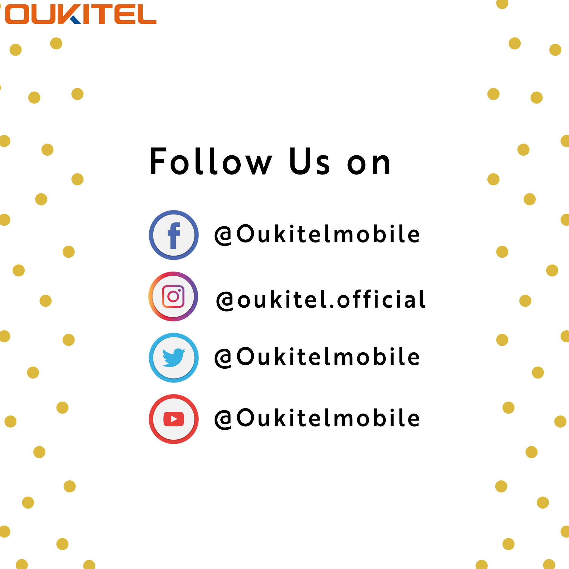 Never miss any update from OUKITEL🤩