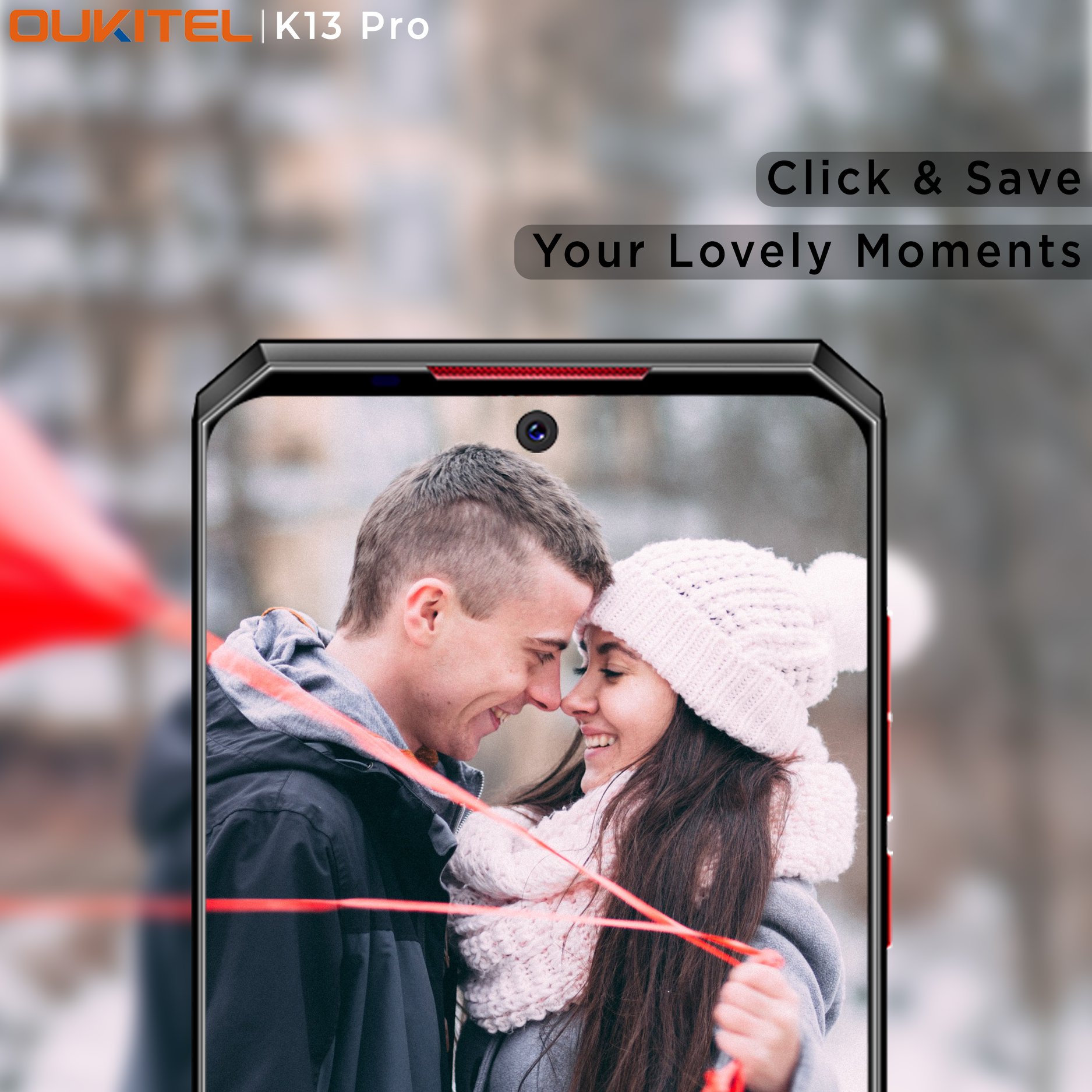 Click and save you lovely moments with dual 16MP+2MP rear camera of #OUKITEL #K13Pro😍