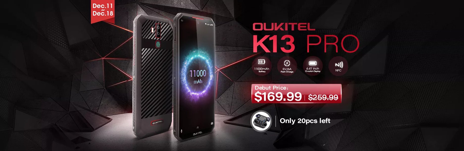 #OUKITEL #K13Pro is now on sale at Banggood with huge discount and free gifts📣