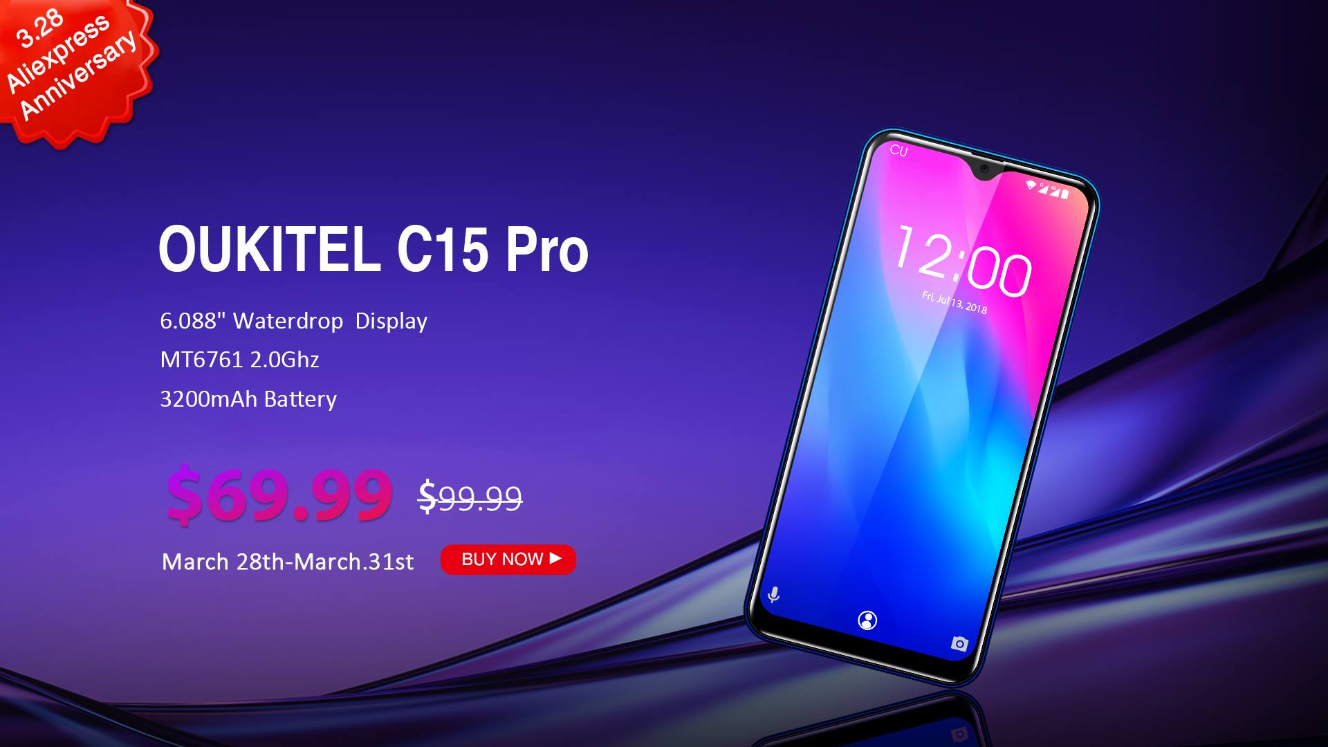 ✌️#Oukitel in #Aliexpress, to celebrate the Ali anniversary, we offer the Good Price of Newest Oukitel C15 Pro to you guys!!😊 20% Off Check details: www.tomtop.com