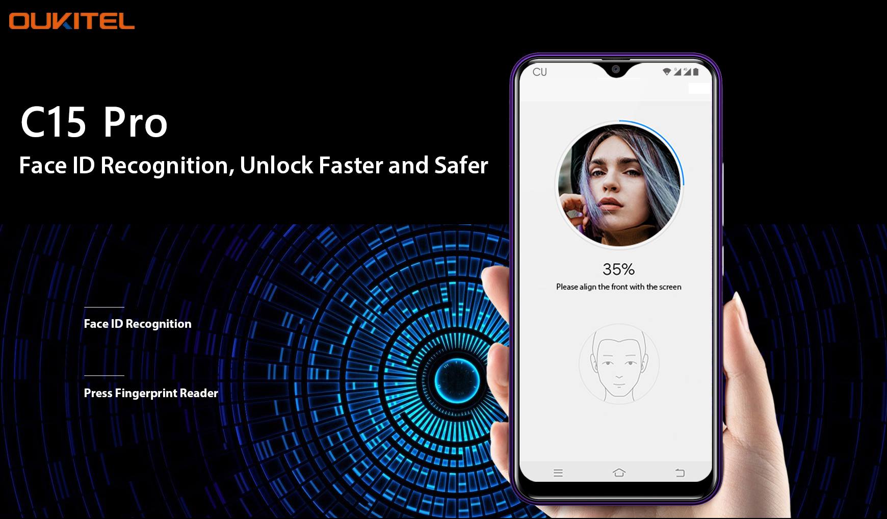 Face Unlock and Fingerprint Unlock on #C15Pro,