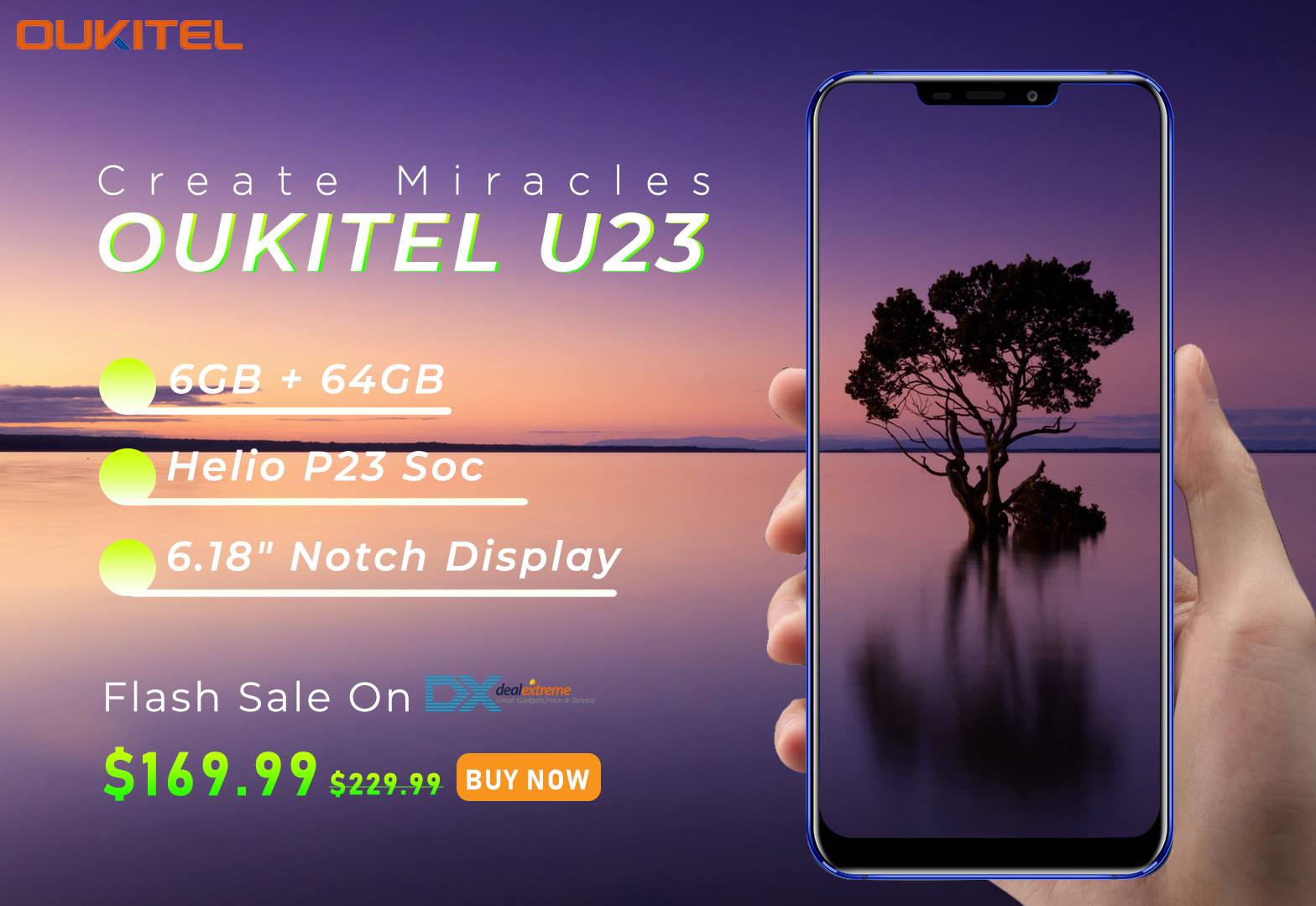 OUKITEL U23 Flash sale at $169.99 Only Retail Price $229.99 Buy Now www.tomtop.com