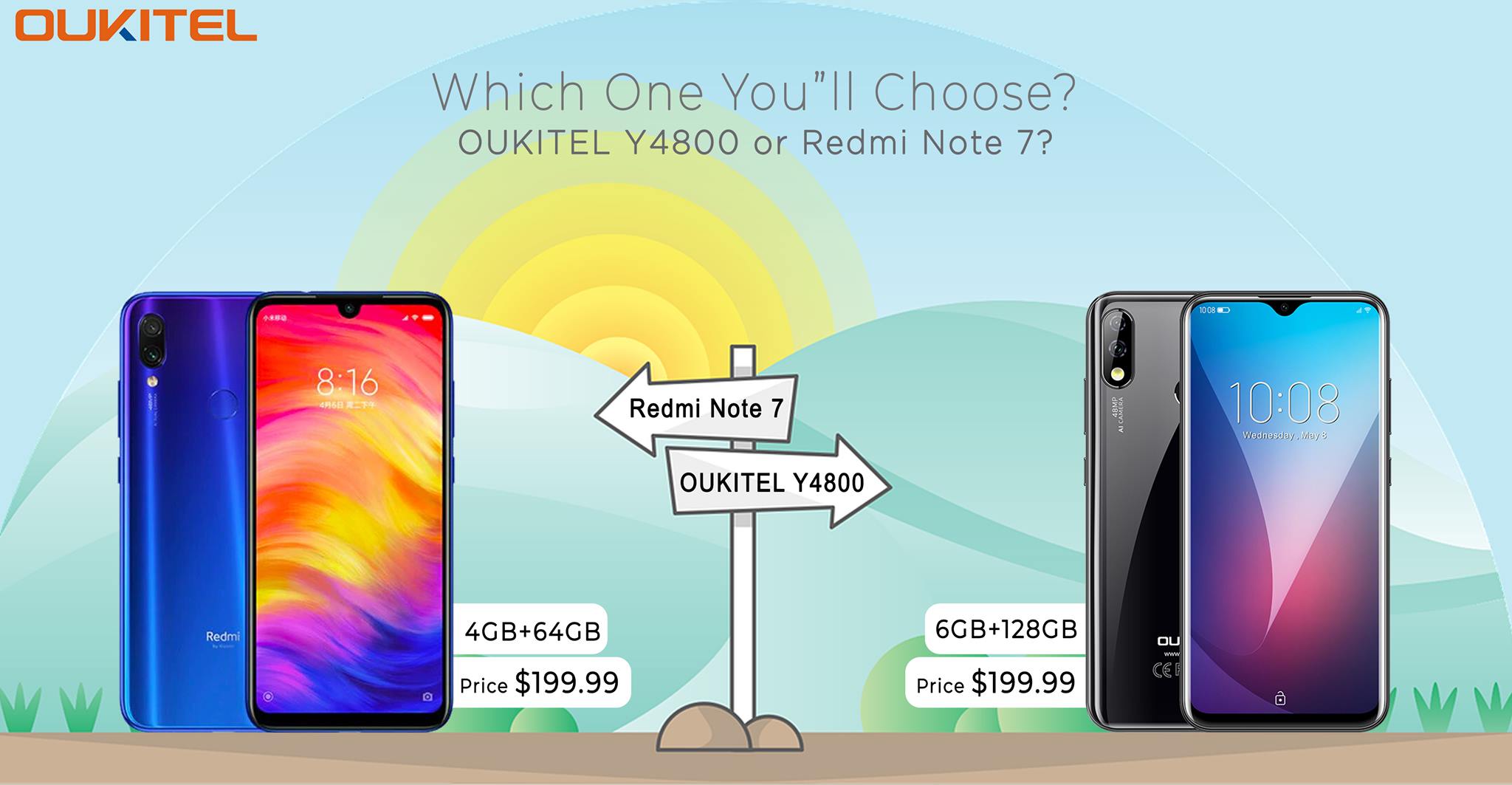 6GB+128GB or 4GB+64GB? Which one you will choose?🤔 OUKITEL Y4800 Giveaway- www.tomtop.com