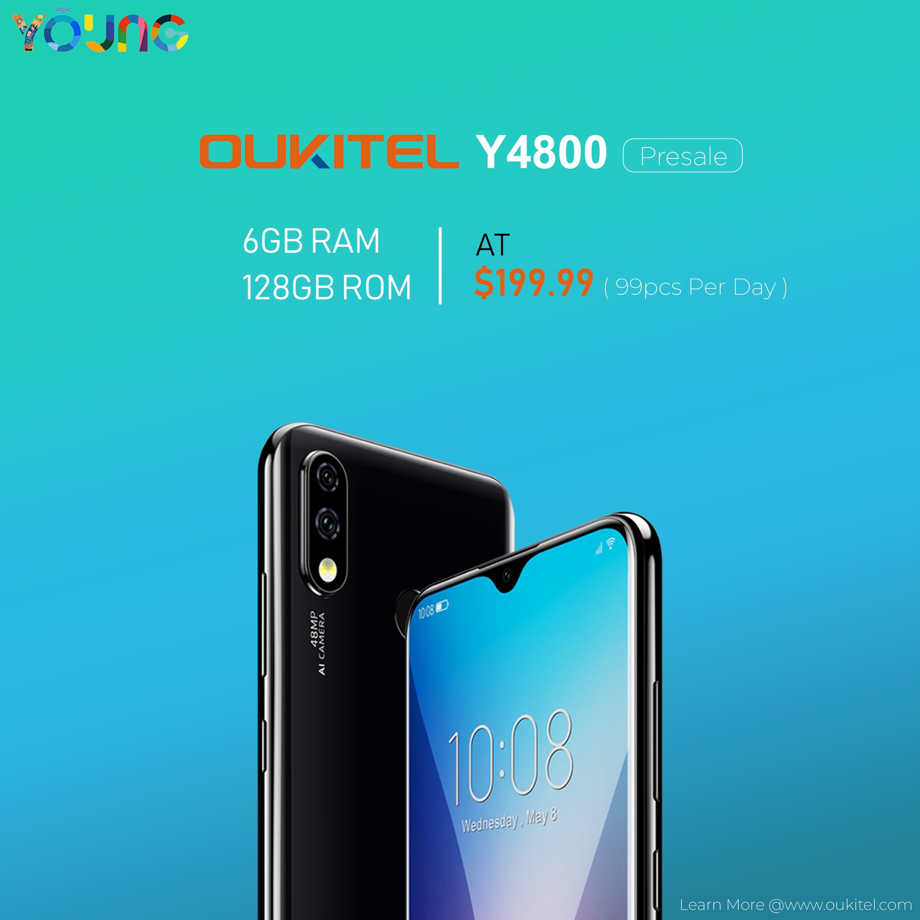 Only 3 Days Left📣 Grab 6GB+128GB #Y4800 at $199.99😍