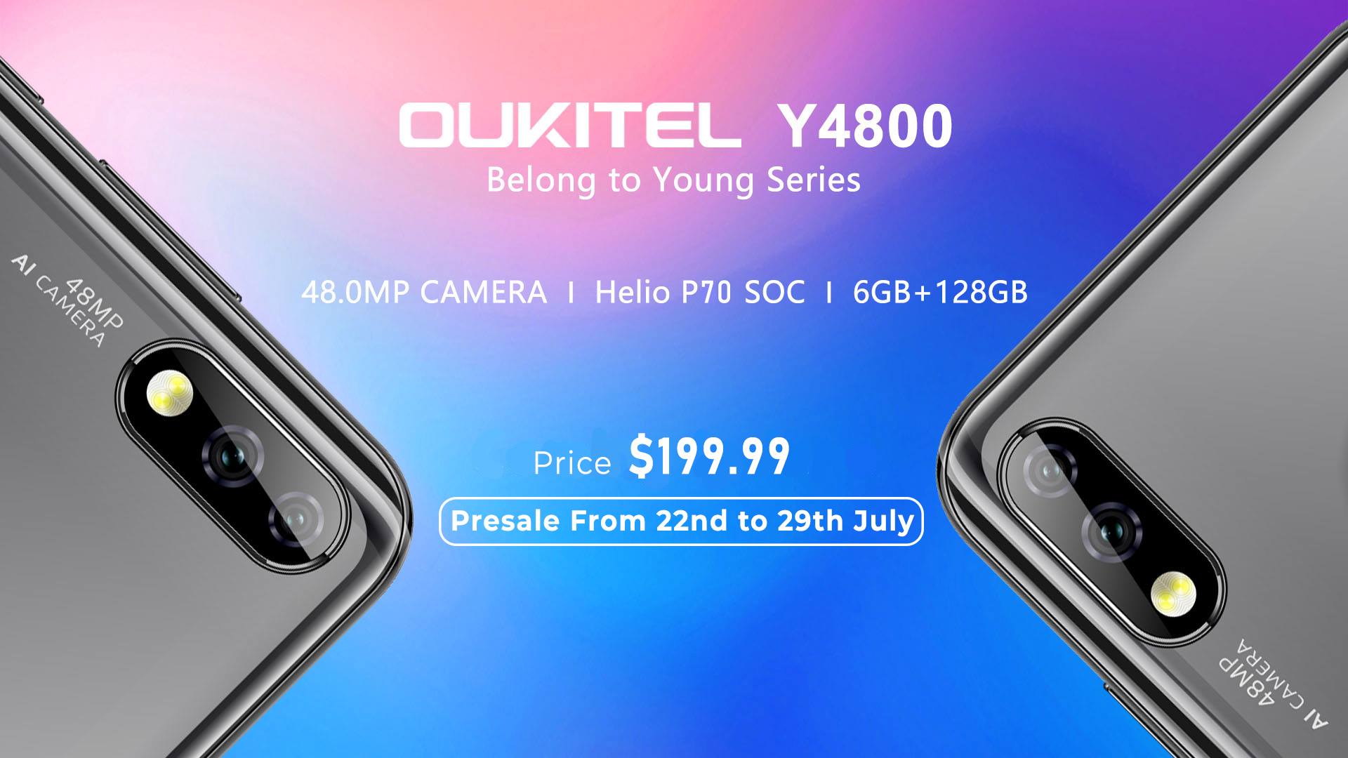 First Smartphone of our #YoungSeries #Y4800 will be available at $199.99  Presale will start from 22nd july 2019 Are you excited for it?... Visit to www.tomtop.com 