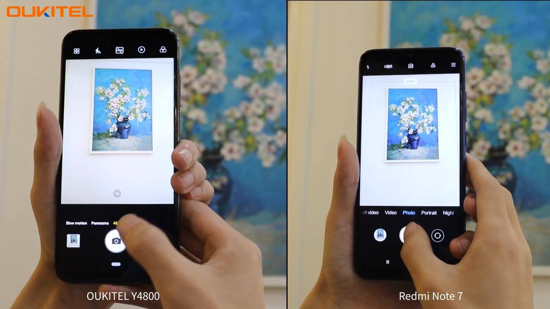 OUKITEL Y4800 vs Redmi Note 7 Camera effect With 48MP camera click amazing photos even in low light condition Join giveaway: www.tomtop.com