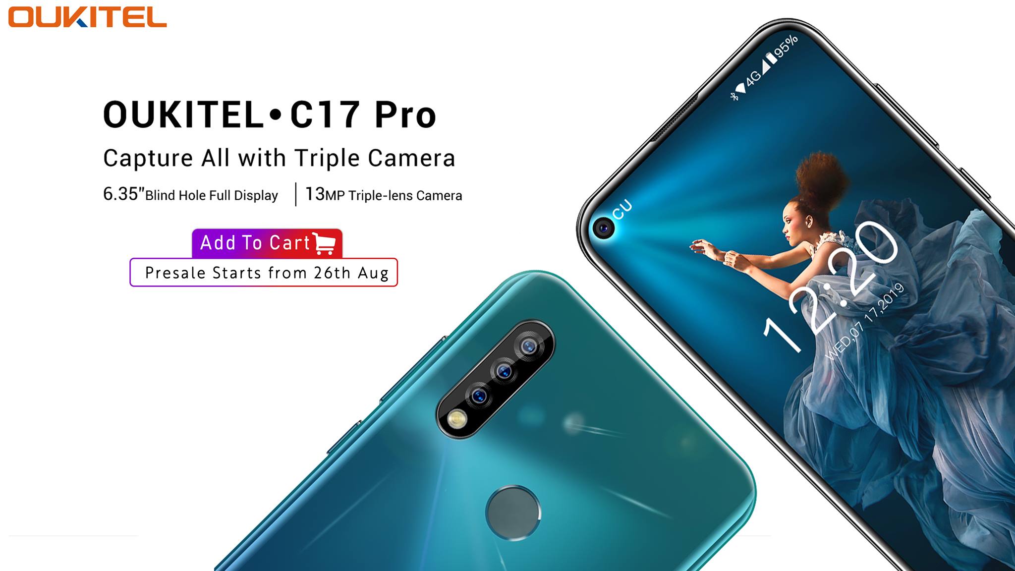 Want the best price for #OUKITEL #C17Pro ? First Presale starts from 26th August on Aliexpress Official Store📣