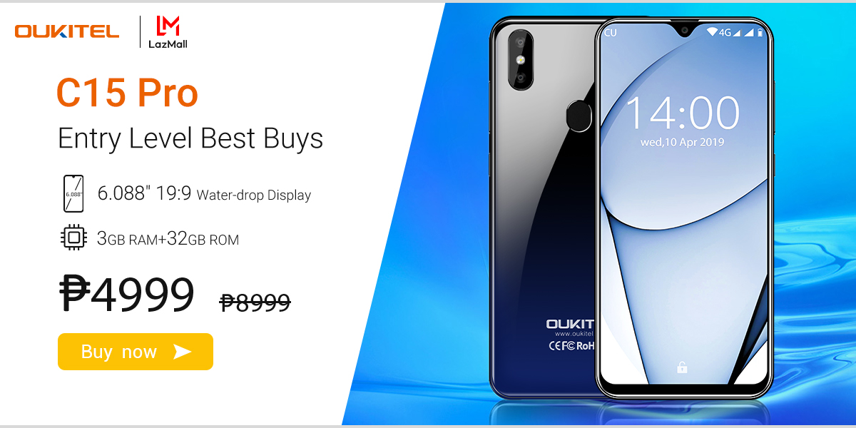 Big Carnival Sale - Never Before Deals😍 Entry level Best Buys #OUKITEL #C15Pro with 6.088" Water-drop style display, Dual Rear Camera and 3GB of RAM