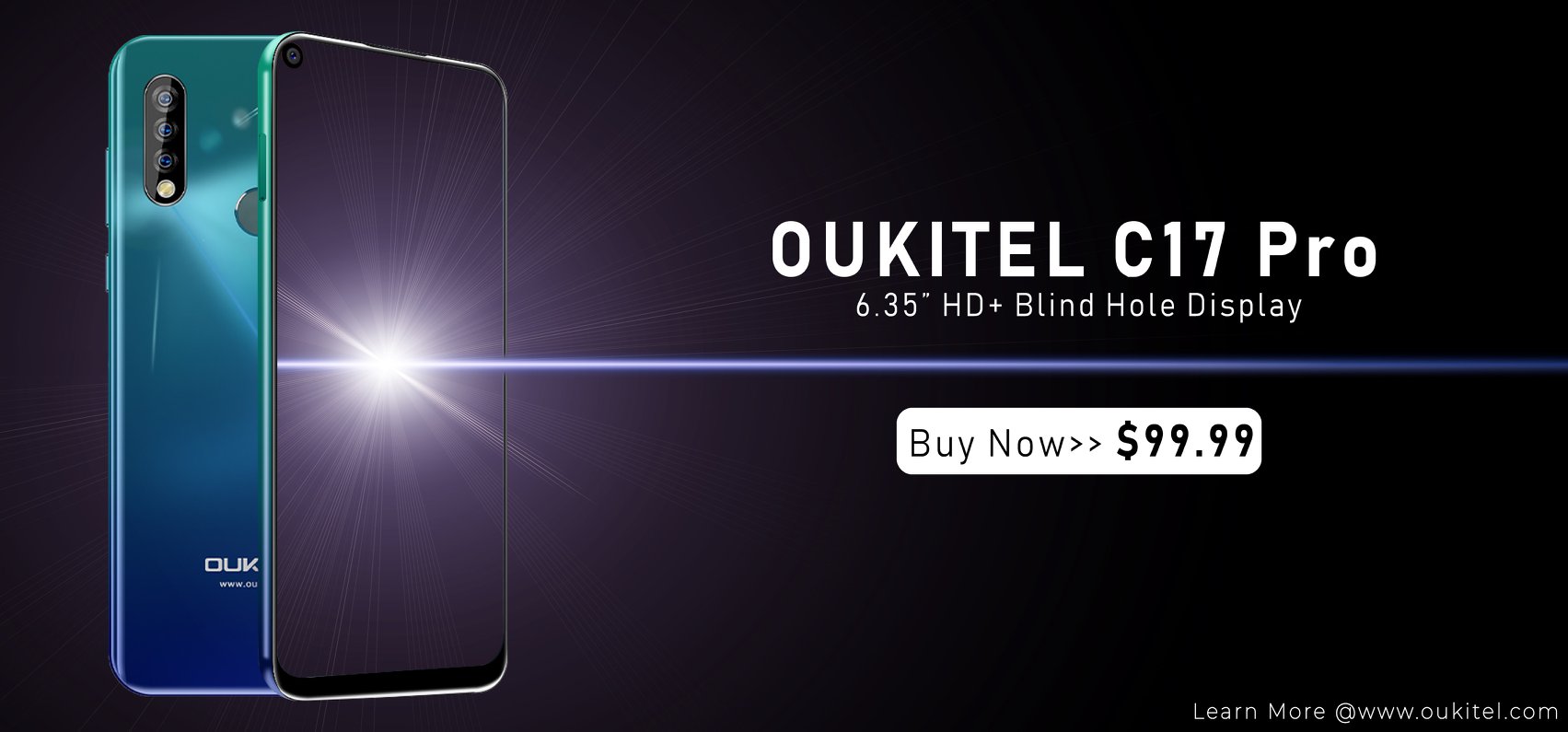 View clear, view Bigger with 6.35inch HD+ display on #OUKITEL #C17Pro,