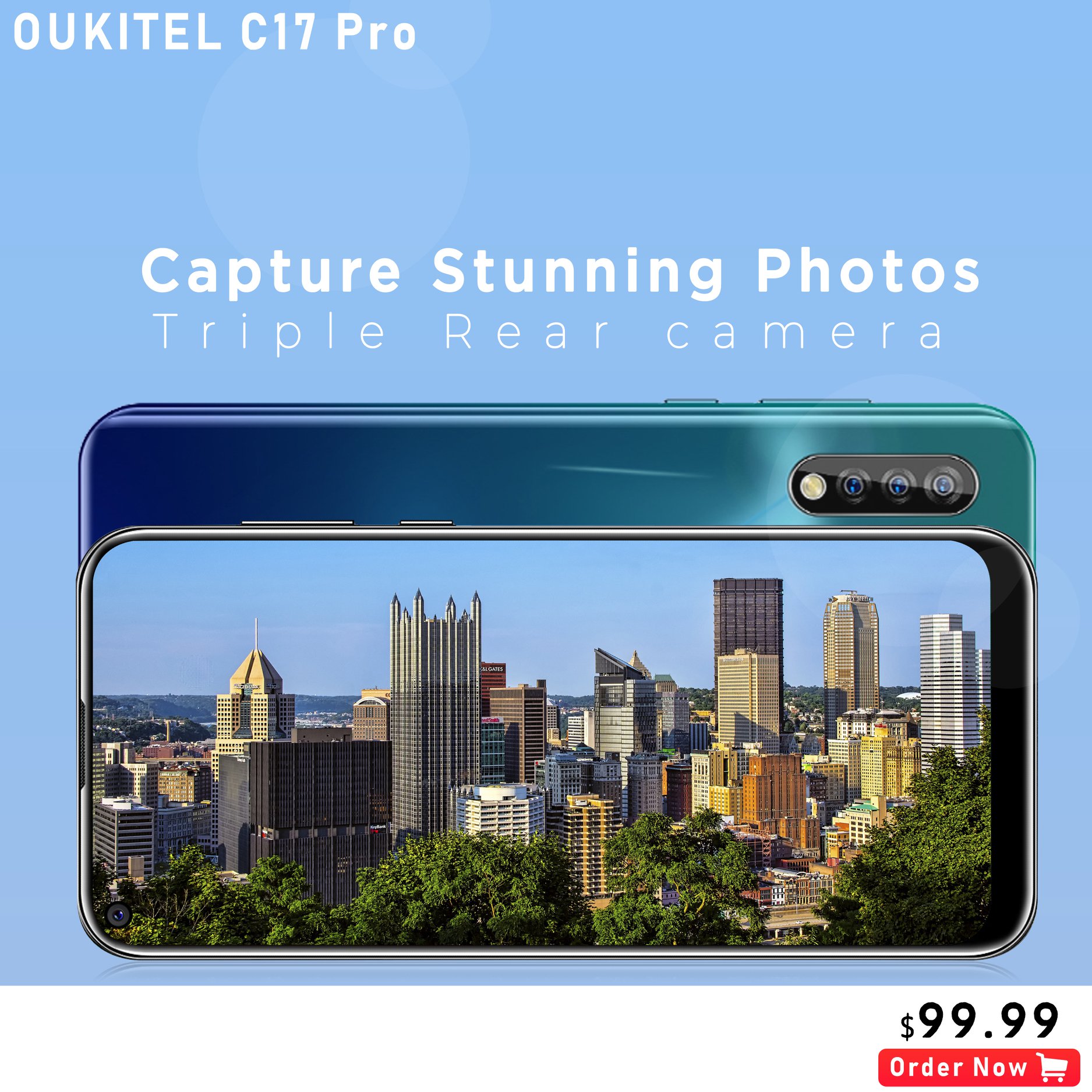 With Triple 13MP+5MP+2MP Rear camera, #OUKITEL #C17Pro Clicks stunning photos