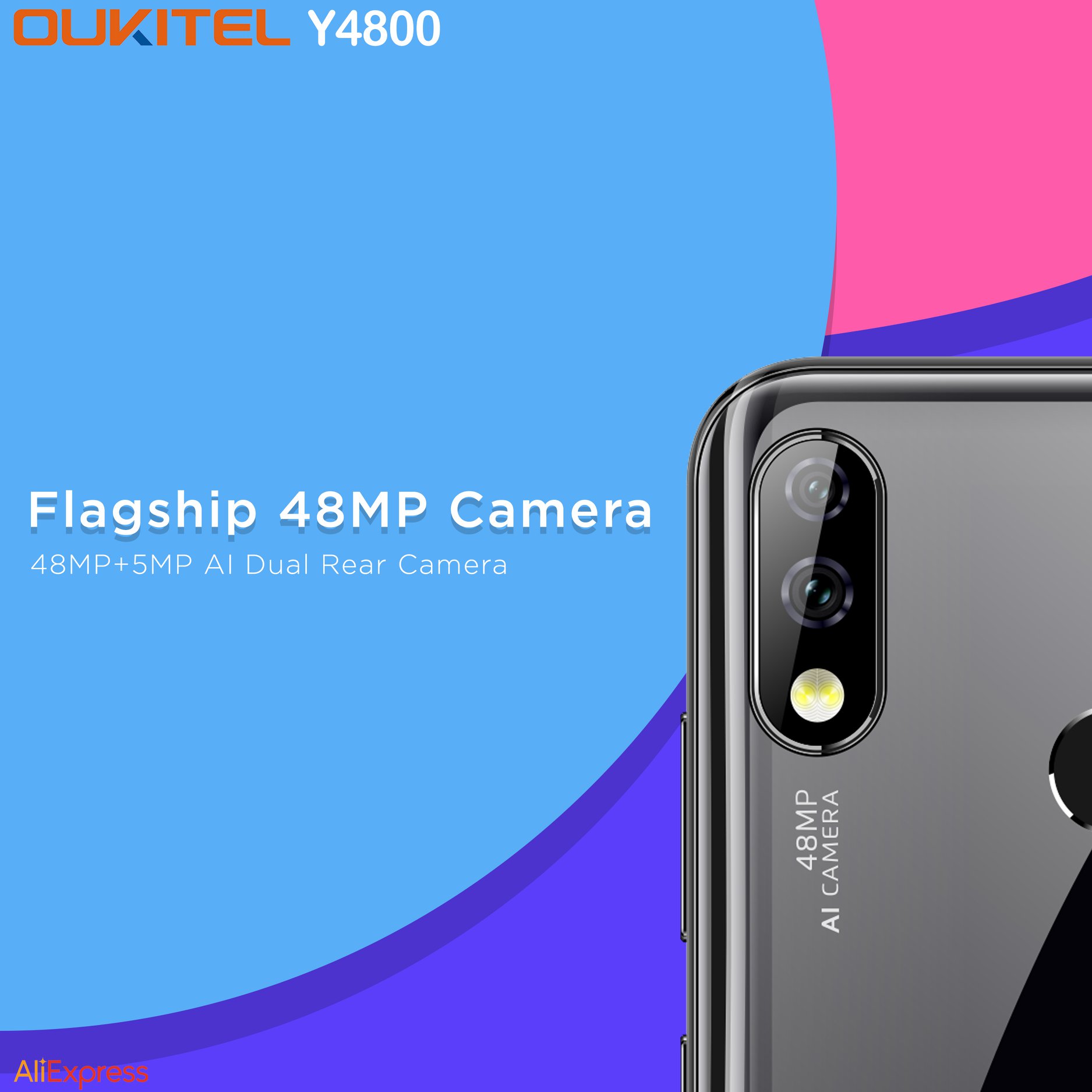 The flagship-level 48MP+5MP AI Dual Rear Camera with latest new algorithms and powerful AI Helio P70 Processor, allowing you to capture delicate photos Buy Now from Aliexpress Official Store >>> www.tomtop.com