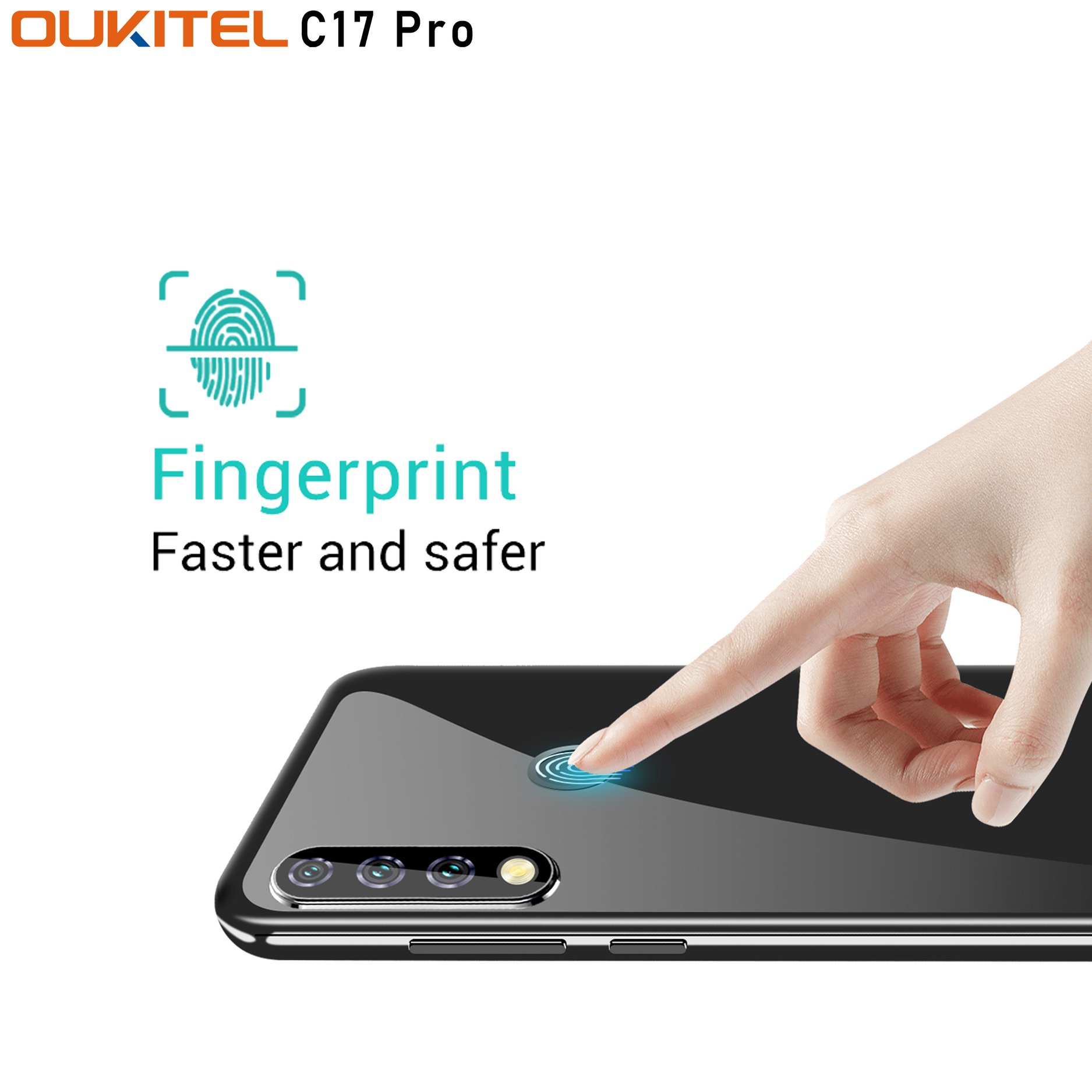 Unlock #OUKITEL #C17Pro in just one tap with ultra fast fingerprint scanner 