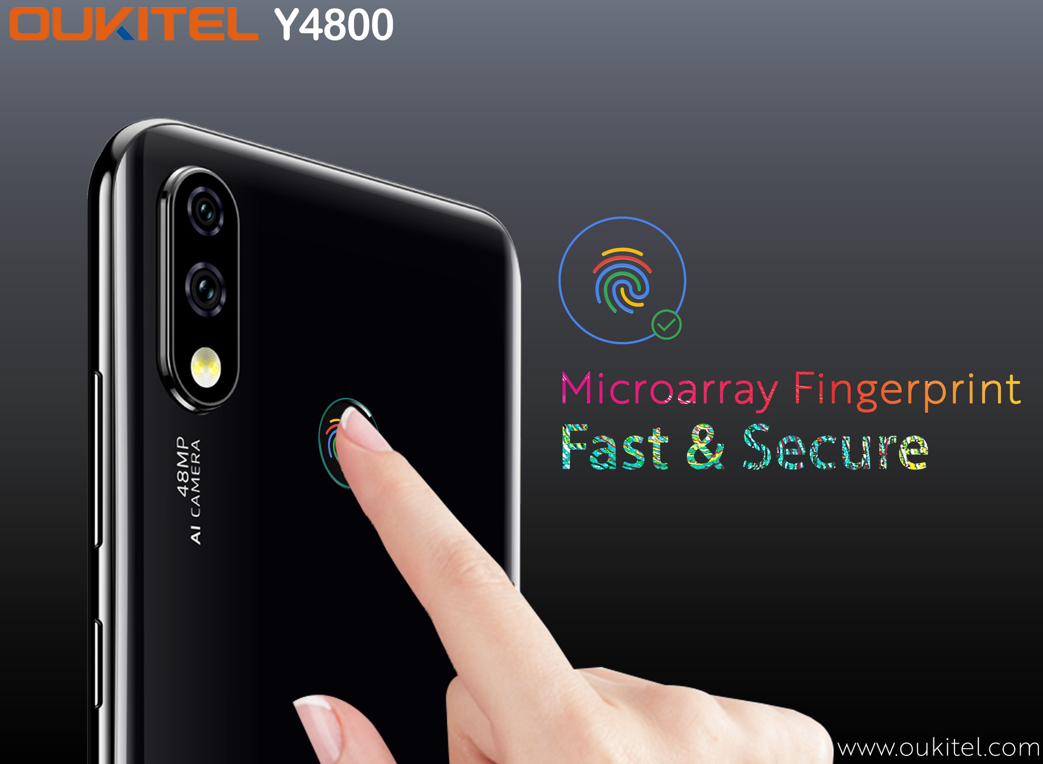 Worried about your privacy and security?🤔 With latest technology Fast and secure Microarray Press Fingerprint scanner on #OUKITEL #Y4800, no worry about security now😍 Buy Now from Aliexpress Official Store >>> www.tomtop.com