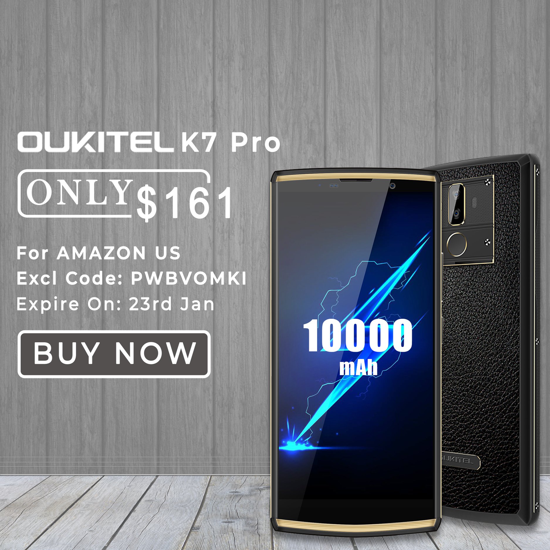 OUKITEL #K7Pro featured with big 10000mAh battery, 6.0inch Display and 4GB RAM😍🤩