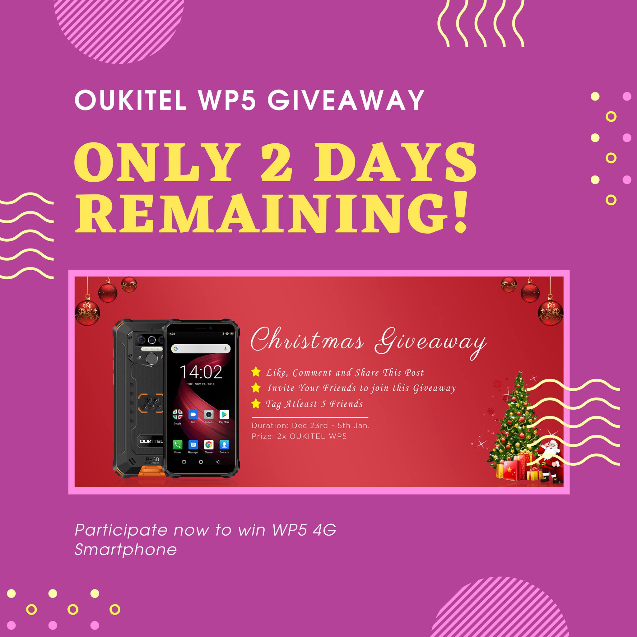 Last 2 days left to participate📣📣 Our #Christmas #Giveaway will end on 5th Jan.