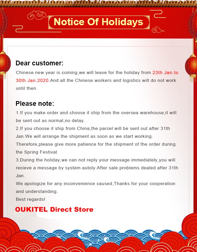 Dear #OUKITEL fans,