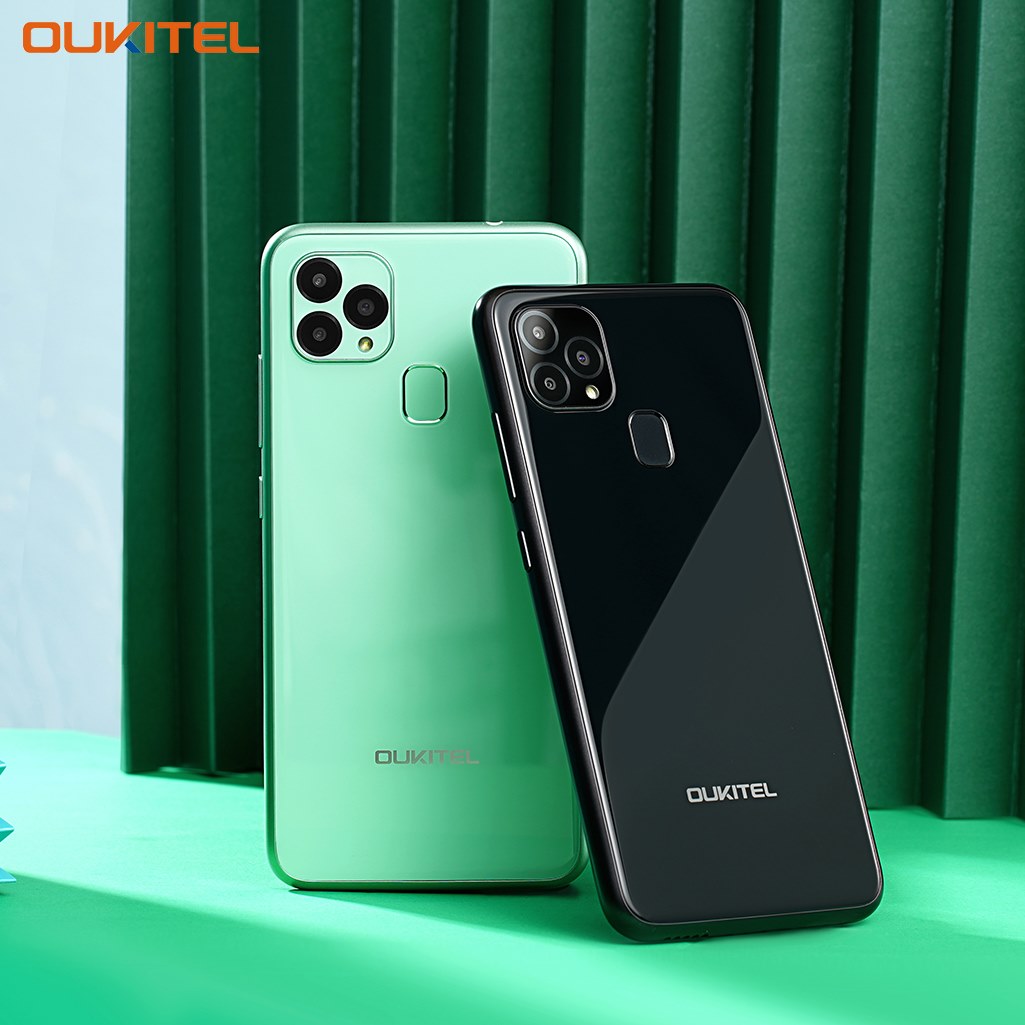 The back side of #OukitelC22 is achieved with glossy midnight black and mint green color😍 Which one is your favorite? 🤔 C22 will be launched soon......