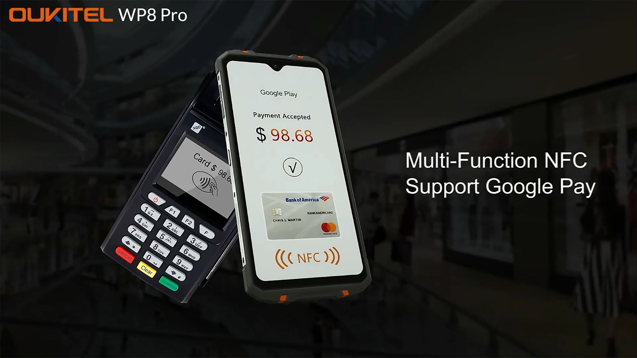 Enjoy cashless life with multi-functional and secure NFC of #OUKITEL #WP8Pro😍