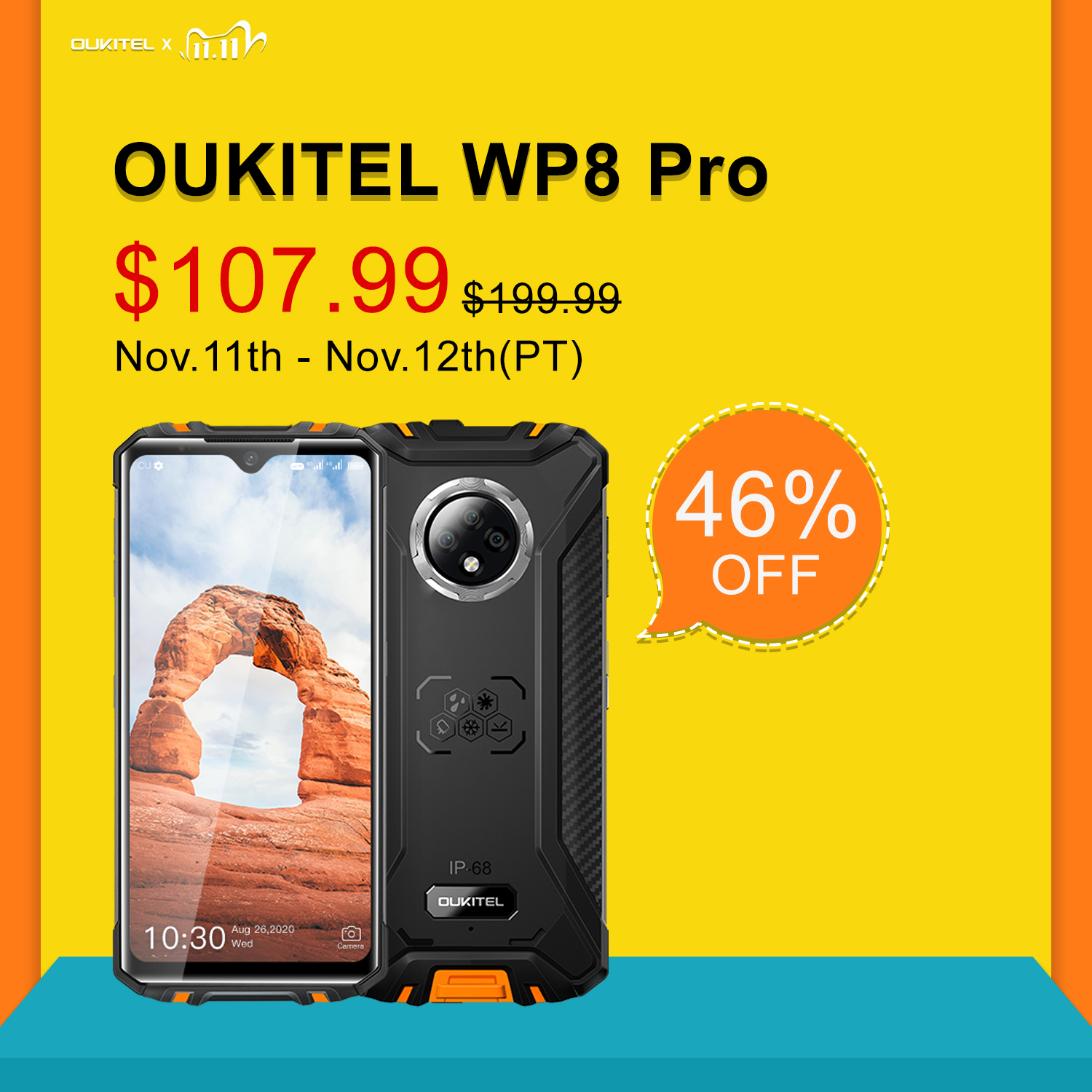 It's best time to buy a #SportsPhone #Oukitel #WP8Pro🚀 Get 46% off🔥