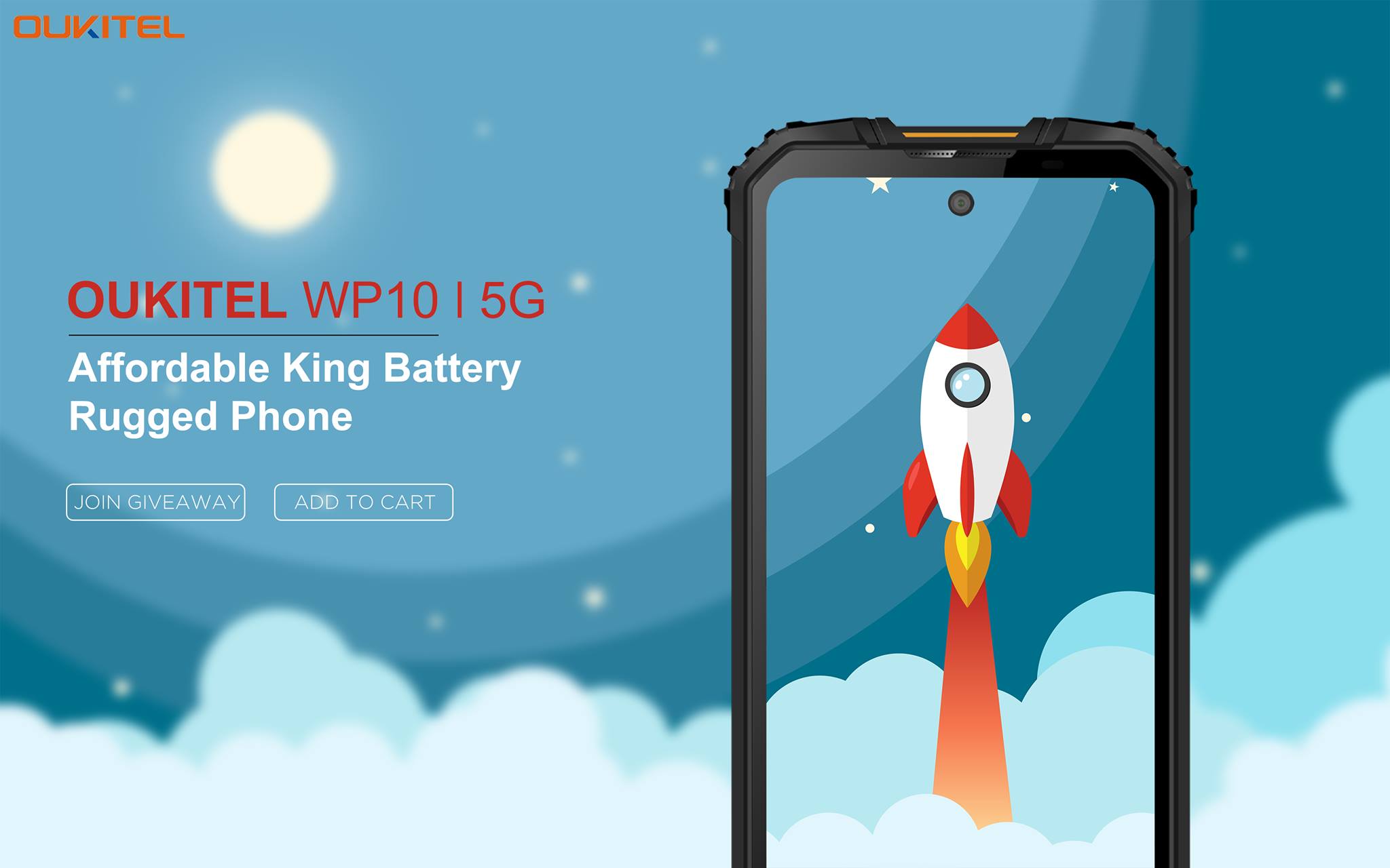 Coming soon the most affordable King battery 5G Rugged phone #OUKITEL #WP10🚀 Are you excited to experience this blazing fast 5G speed🔥🔥 Join giveaway and you can be winner of WP10🎁: www.tomtop.com