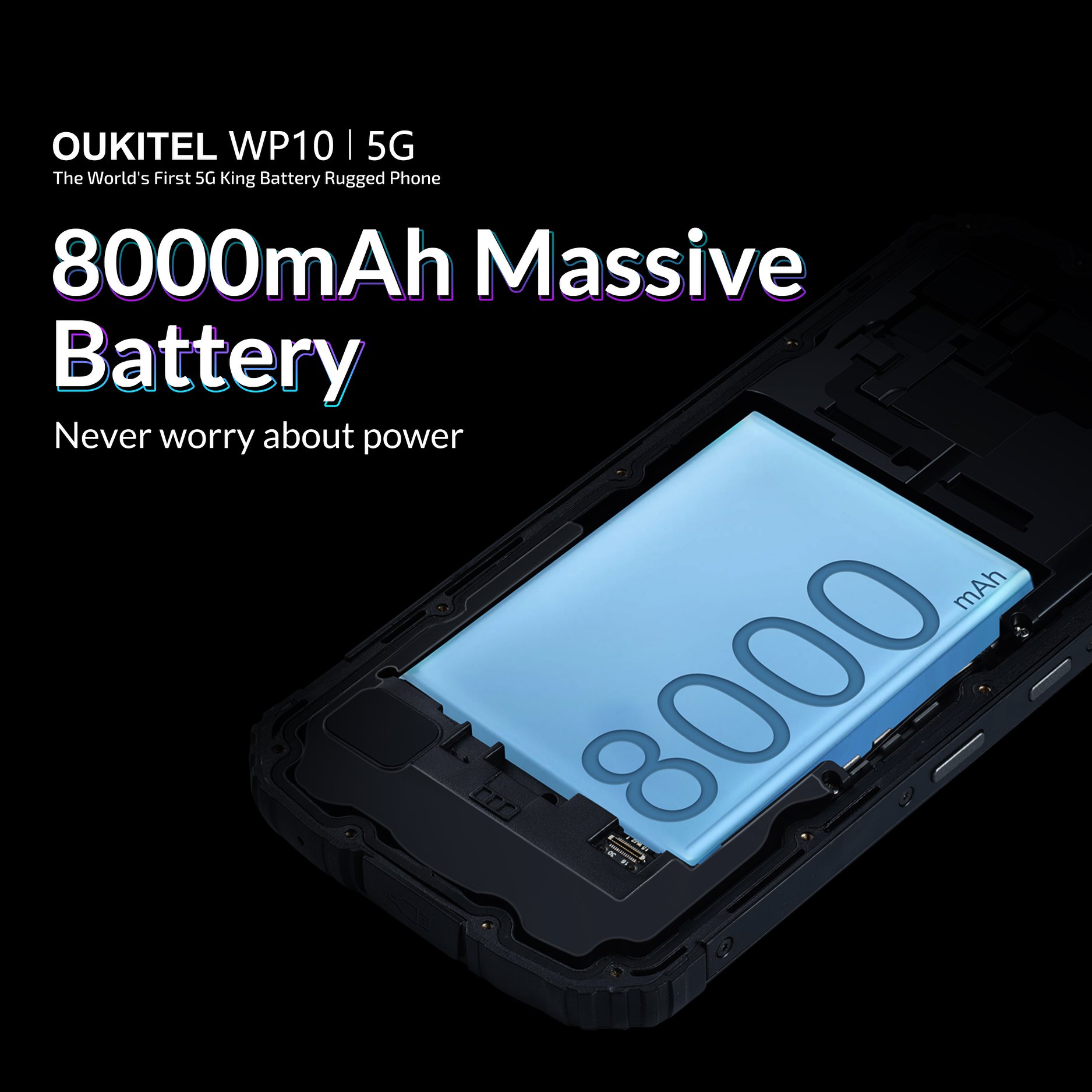 The #OukitelWP10 features a 8000mAh battery that will meet you all needs for browsing, gaming, streaming video and daily tasks with a 780hr of standby time🔥 #WP10 will be available at $399.99 from Jan 1, 2021📣