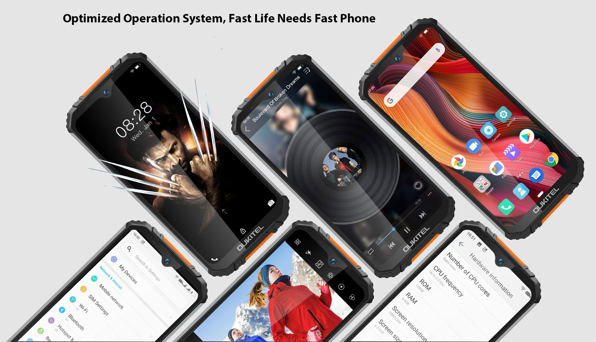 #OUKITEL #WP6 with optimized operation system gives you faster browsing, faster app opening, faster video loading and faster gaming.