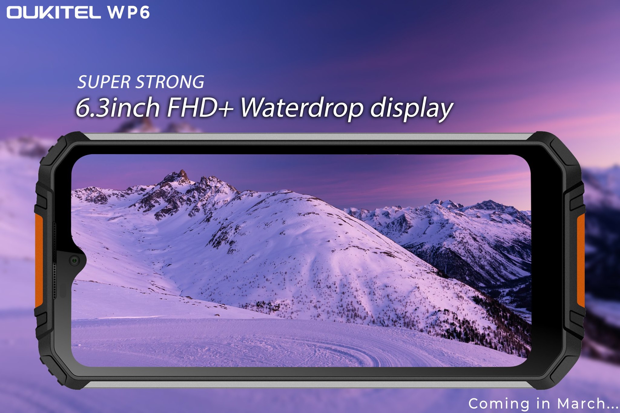 #OUKITEL #WP6 Comes with 6.3" FHD+ Display protected with 1.1mm Corning Gorilla Glass.