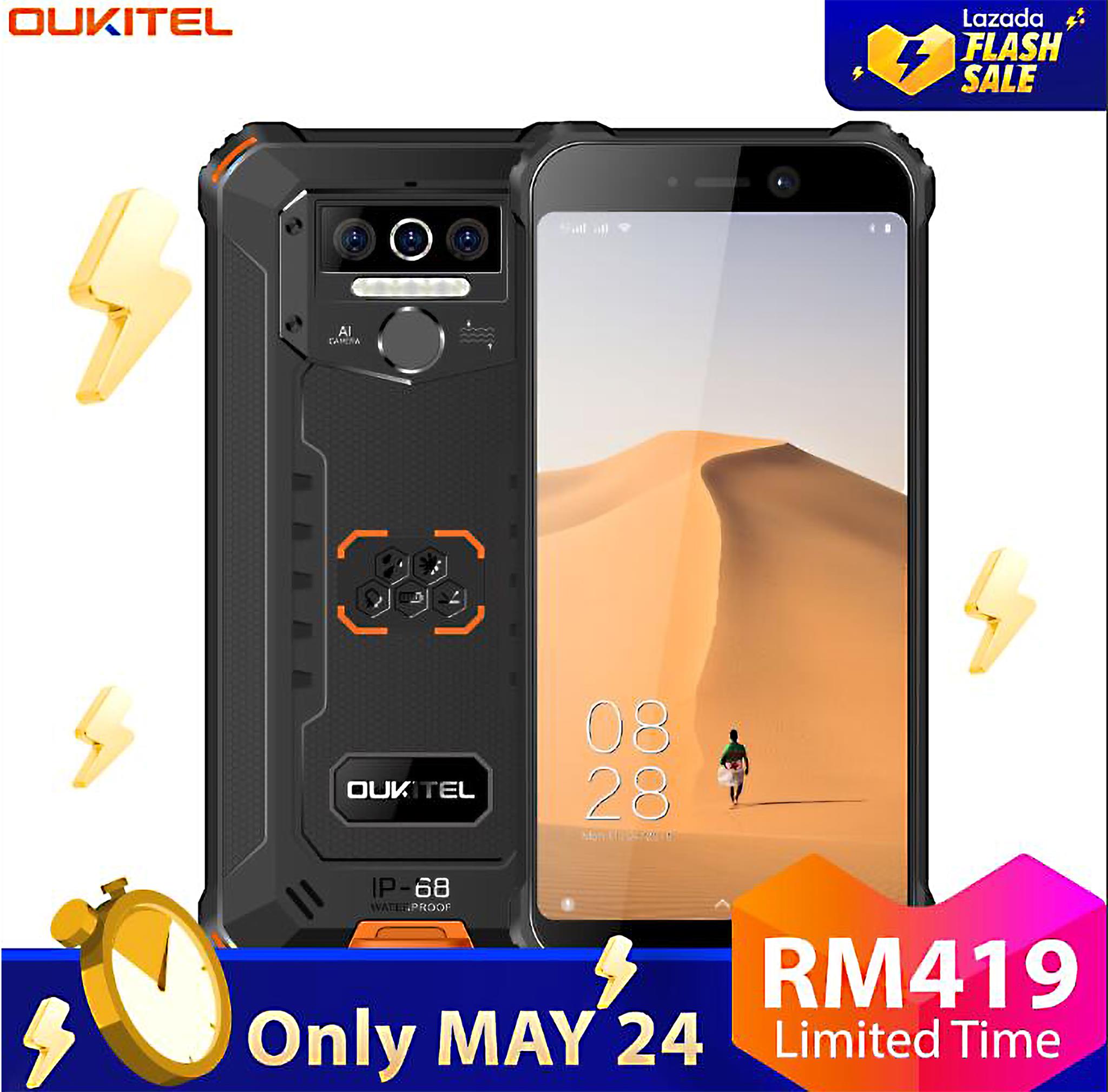 #OUKITEL WP5 #FlashSale on #LazadaMalaysia  #WP5 Featured with 5.5" Display, 4GB+32GB and IP68 water-proof and big 8000mAh Battery.