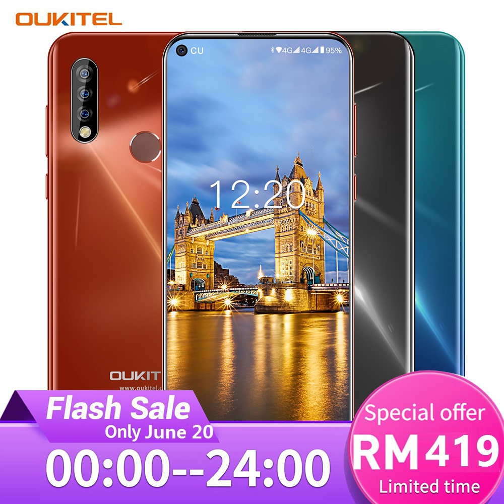 Flash Sale on Lazada Malaysia📣 #OUKITEL #C17Pro will we available at RM419 on 20th June🎉.