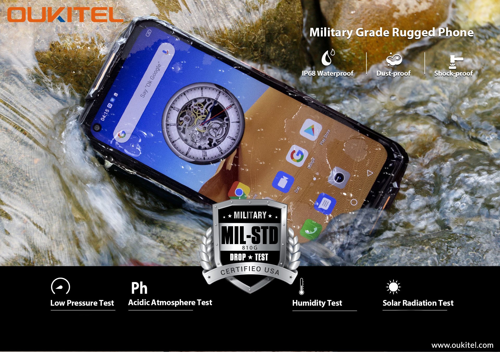 #OUKITEL #WP7 rugged smartphone comes with IP68 Waterproof, dust-proof and shock-proof🤩