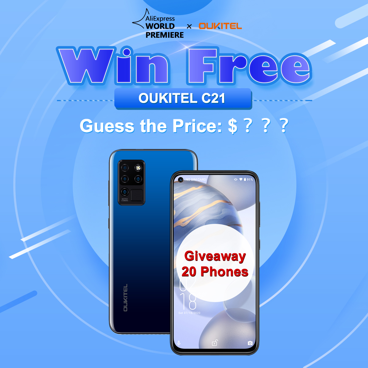 #OUKITELC21 It is time for your lucky moment !🥳