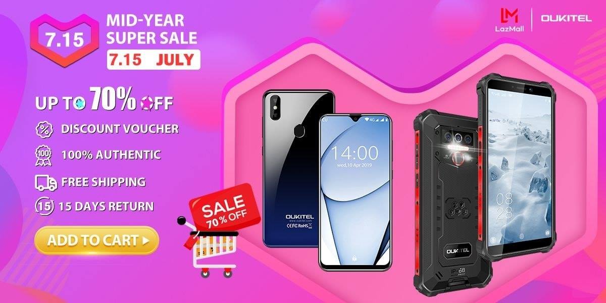 Enjoy #OUKITEL Mid-Year Sale on #Lazada Philippines😍 Get Free delivery and up to 70% off across OUKITEL Products.