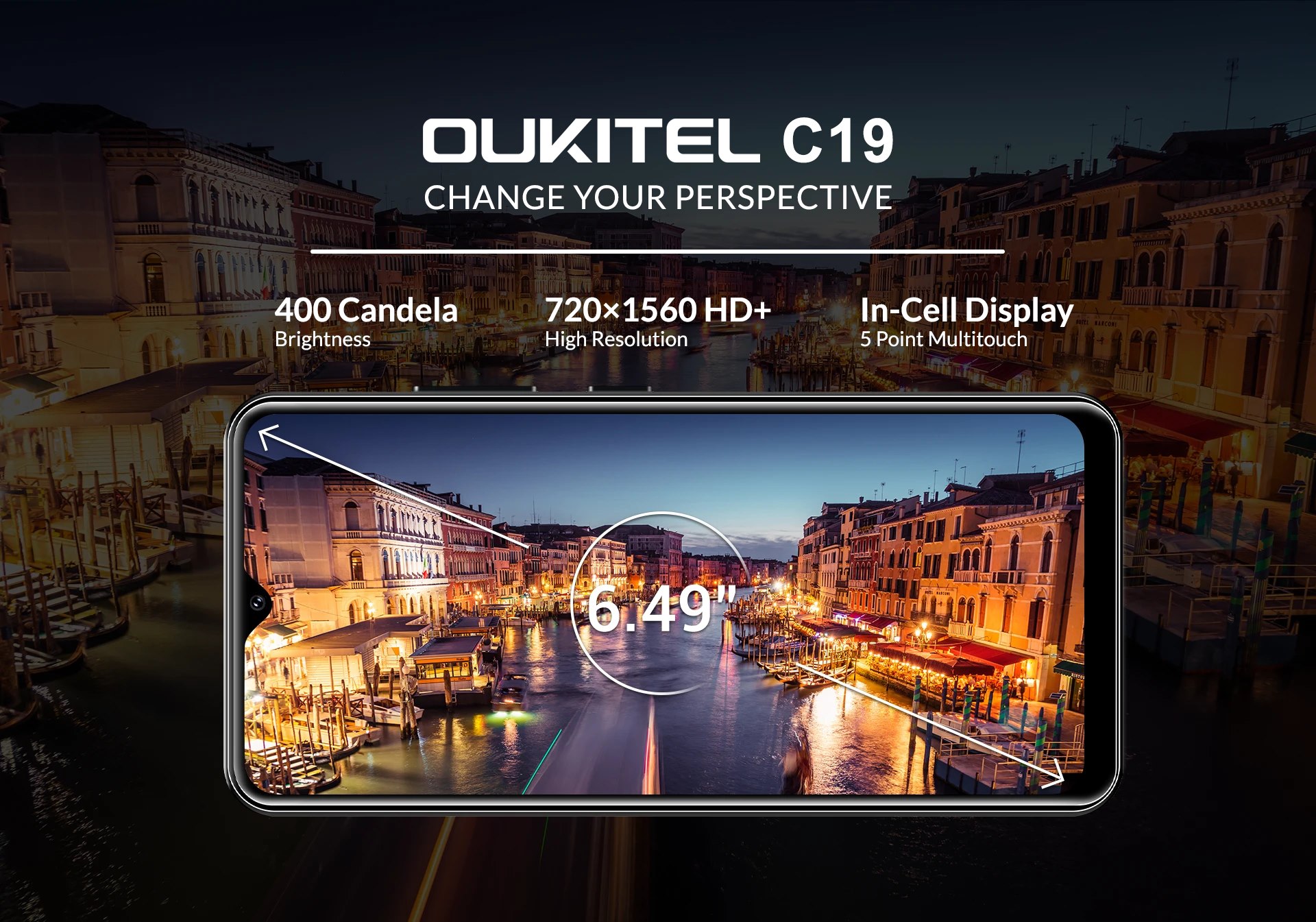 Change your viewing perspective with the astounding 6.49" immersive HD+ water-drop style display of #OUKITEL #C19🥰 #OukitelC19 now available at a shocking price of $59.99 only🔥