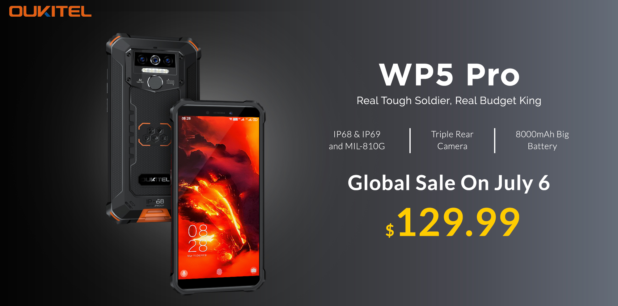 One Day To Go📣 Global sale of #OUKITEL #WP5Pro starting from tomorrow at 00.00 PDT😍 Add to cart now and get notified🛒: www.tomtop.com