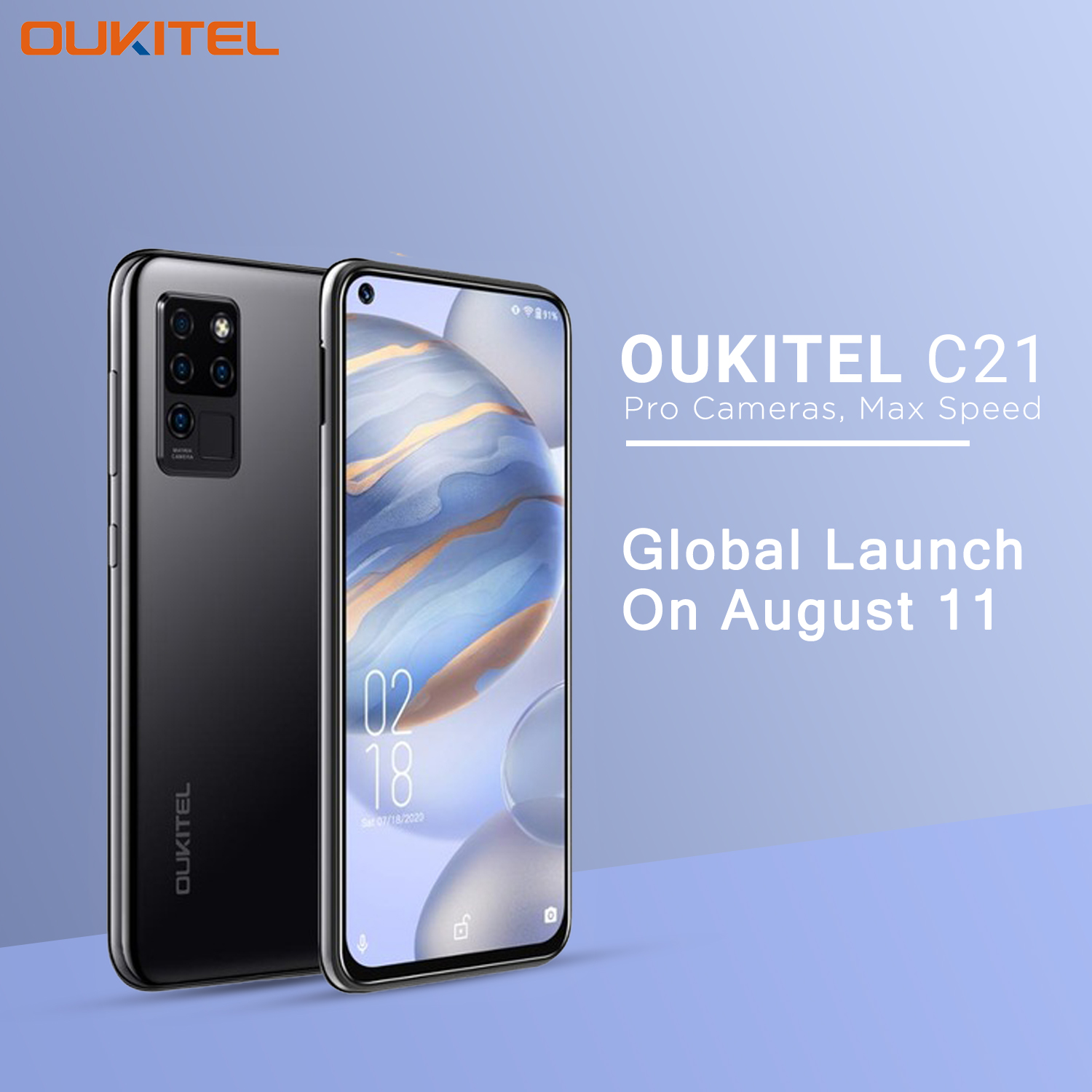 Are you ready to experience the stylish quad camera beast #OukitelC21?😍 Global Launch on August 11📣 Have a guess and win C21🎁: www.tomtop.com