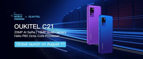 Featuring 20MP AI selfie camera, 16MP Quad-Cameras and Octa-core Helio P60 Processor, #OukitelC21 will be your best companion. #C21 Launching on August 11📣 Guess and Win C21🎁: www.tomtop.com