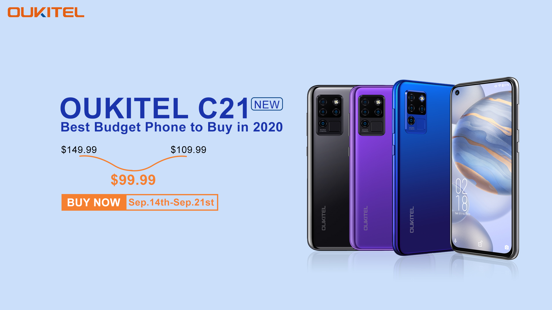 Special sale live now on #Banggood 📣📣 Get the best budget phone of 2020 #OukitelC21 at $99.99 only😍