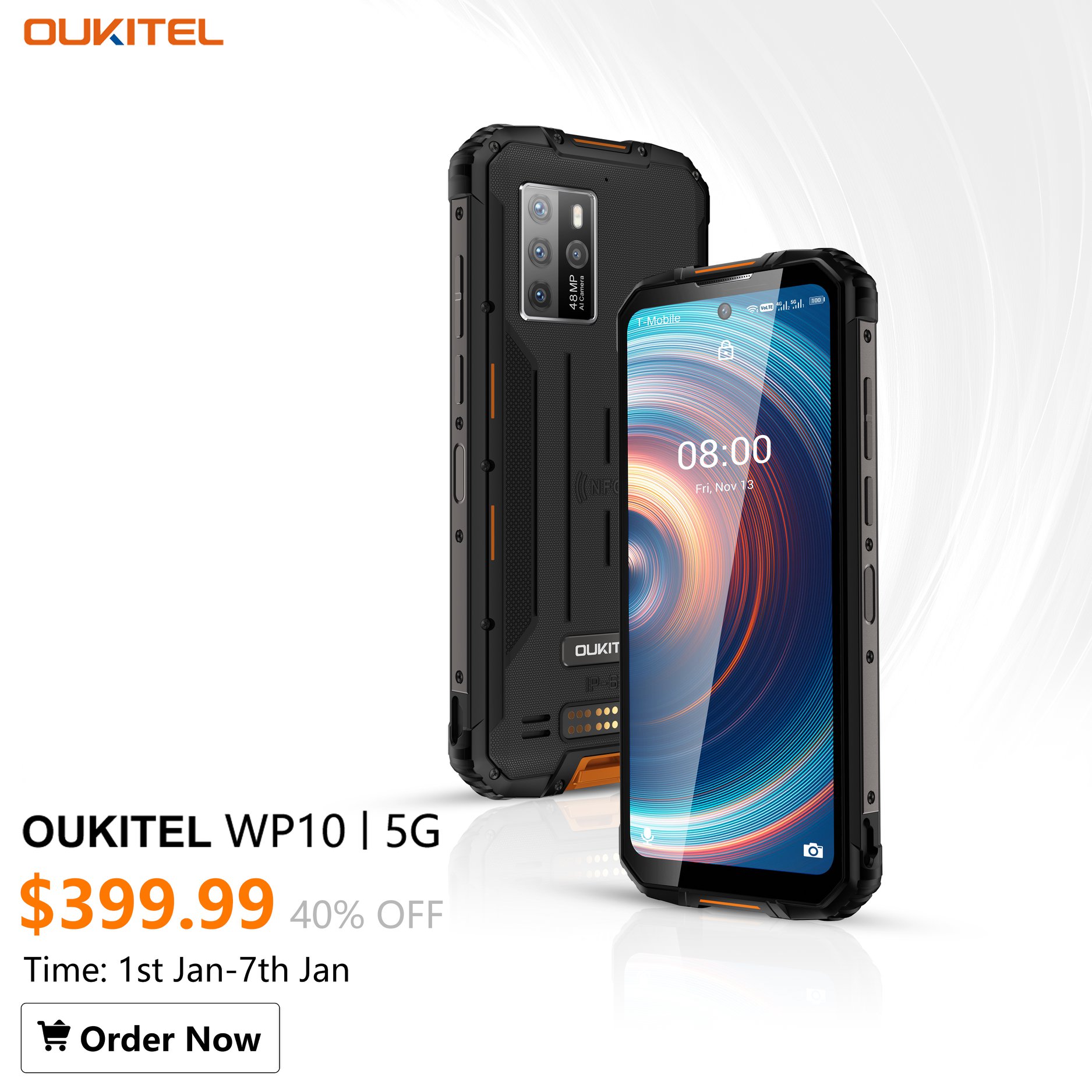 The unlimited work phone #OukitelWP10 with 8000mAh battery now available at discounted price 📣 Sale ongoing now at $399.99😍