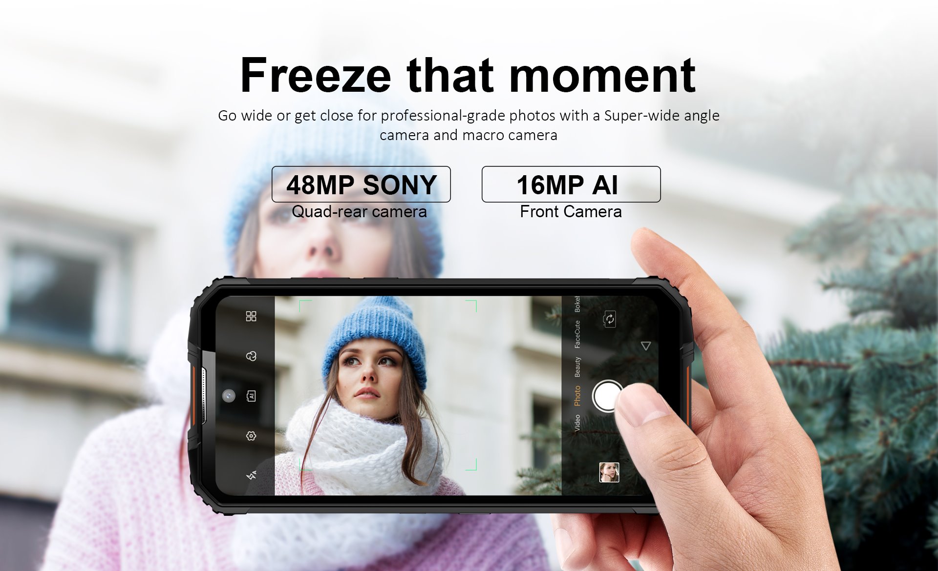 With the 48MP Quad-camera, get stunning, perfect and detailed photos every time.