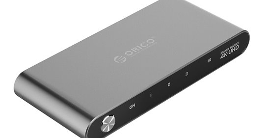 ORICO 3入1出 HDMI Switch, 支援4K UHD, 附搖控。