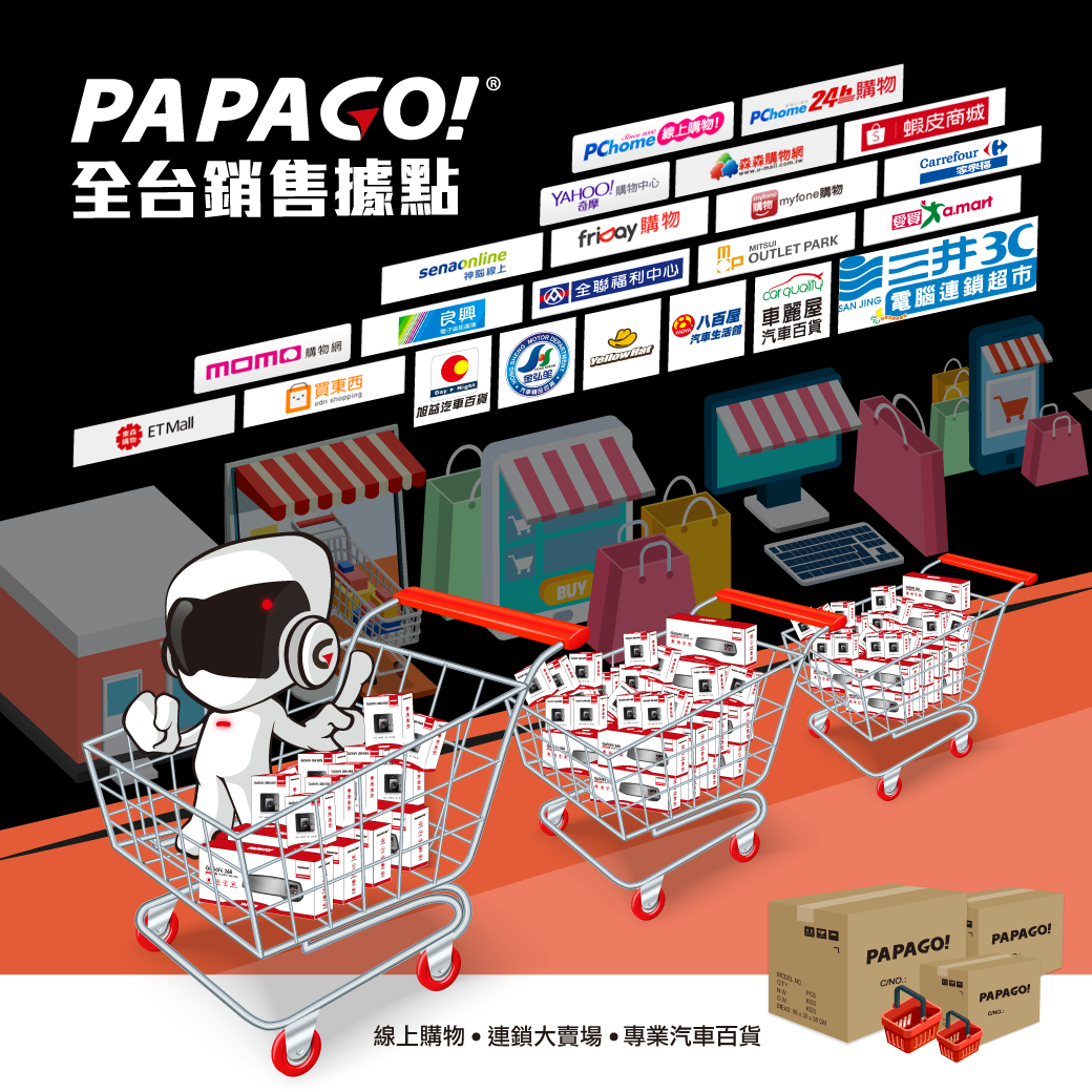 🛒跟著PAPAGO! 搭上血拼急速列車，一起shopping購🛍！