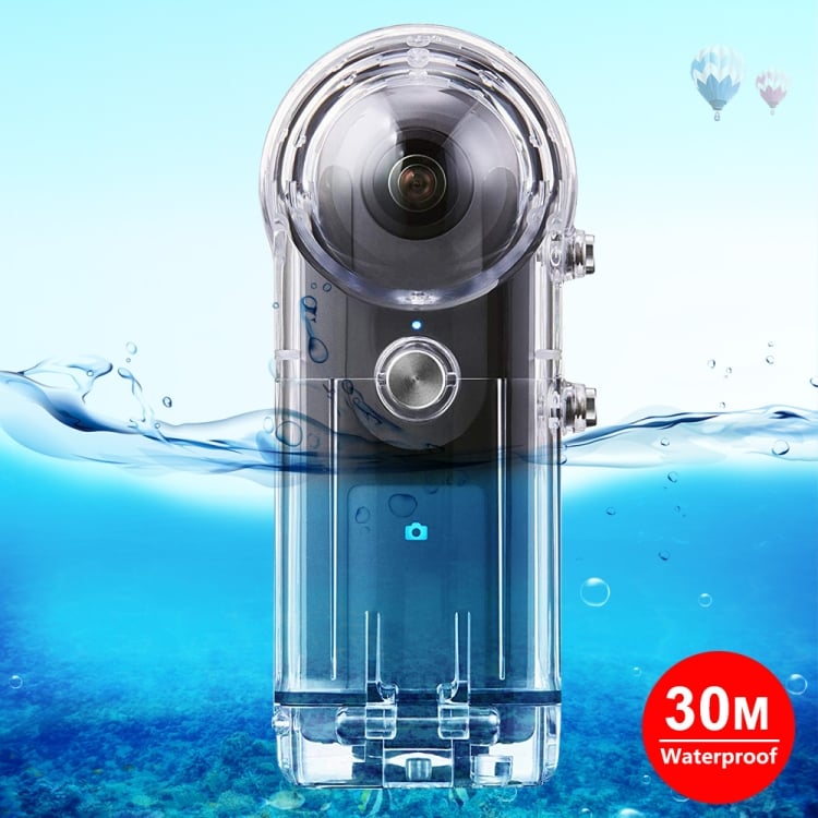 Hot sale #PULUZ 30m Underwater #Waterproof #Housing Protective #Case for #Ricoh Theta S / Theta V / Theta SC 360, with Buckle Basic Mount & Screw