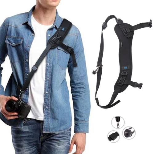 High Quality #PULUZ Quick Release Anti-Slip Soft Pad Nylon Breathable Curved #Camera #Strap with Metal Hook for #SLR / #DSLR #Cameras