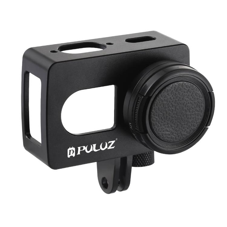 New High Quality #PULUZ Housing Shell CNC Aluminum Alloy #Protective #Cage with #37mm #UV #Lens for #Xiaomi #Xiaoyi #II #4K #Action #Camera 